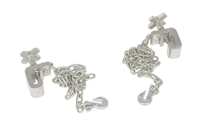 Vestil Steel Curb Lifting Chains 42 In. Length For Aluminum Dock Boards Silver
