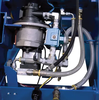 Vestil Factory Installed Rotary Air/Oil Power Unit With Muffler & Hand Control For Long Deck Cart