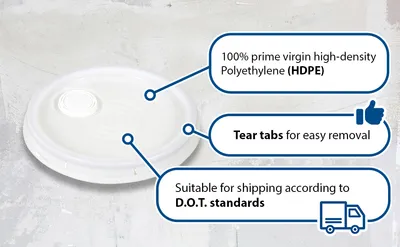 Vestil LID-54-PNST lid feature highlights