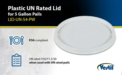 Vestil LID-UN-54-PW lid feature highlights