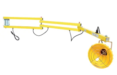 Vestil Steel Incandescent Triple Arm Load Light 90 In. Length Yellow