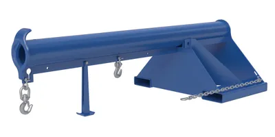 Vestil Steel Non Telescoping Lift Boom 36 In. Fork Pocket Center 4,000 Lb. Capacity Blue and Yellow