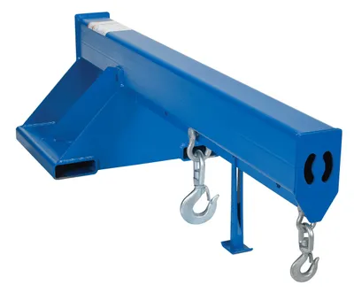 Vestil Steel Non Telescoping Lift Boom 24 In. Fork Pocket Center 8,000 Lb. Capacity Blue and Yellow