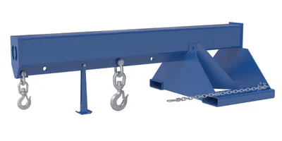 Vestil Steel Non Telescoping Lift Boom 36 In. Fork Pocket Center 8,000 Lb. Capacity Blue and Yellow