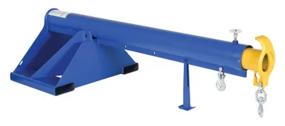 Vestil Steel Telescoping Lift Boom 30 In. Fork Pocket Center 4,000 Lb. Capacity Blue and Yellow