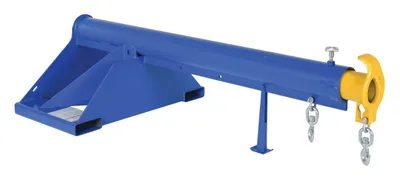 Vestil Steel Telescoping Lift Boom 36 In. Fork Pocket Center 4,000 Lb. Capacity Blue and Yellow