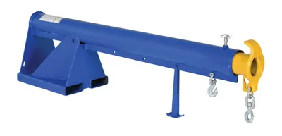 Vestil Steel Telescoping Lift Boom 11 In. Fork Pocket Center 6,000 Lb. Capacity Blue and Yellow