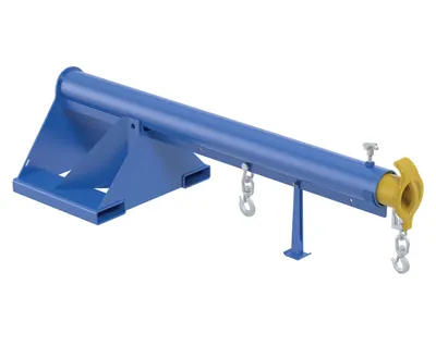 Vestil Steel Telescoping Lift Boom 24 In. Fork Pocket Center 6,000 Lb. Capacity Blue and Yellow