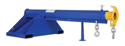 Vestil Steel Telescoping Lift Boom 36 In. Fork Pocket Center 6,000 Lb. Capacity Blue and Yellow