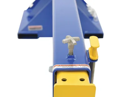 Vestil LM-1T-8-24-HBE-TP hydraulic powered fork truck boom shown from an alternate angle