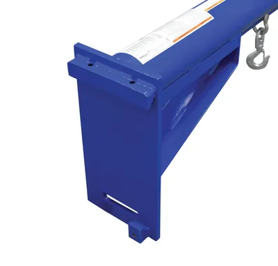 Vestil LM-CM2-EBT-4 carriage mounted fork truck boom shown from an alternate angle