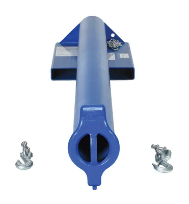 Vestil LM-EBNT-4-11 lift master fork truck boom shown from an alternate angle