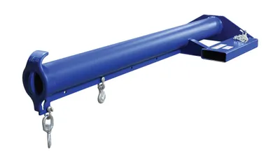 Vestil Steel Economy Non Telescoping Lift Boom 24 In. Fork Pocket Center 4,000 Lb. Capacity Blue and Yellow