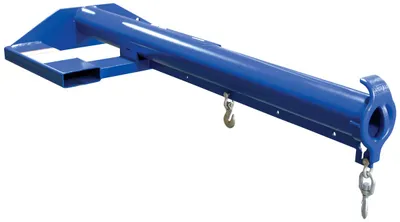 Vestil Steel Economy Non Telescoping Lift Boom 30 In. Fork Pocket Center 4,000 Lb. Capacity Blue and Yellow