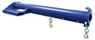 Vestil Steel Economy Non Telescoping Lift Boom 24 In. Fork Pocket Center 6,000 Lb. Capacity Blue and Yellow
