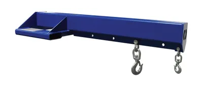 Vestil Steel Economy Non Telescoping Lift Boom 24 In. Fork Pocket Center 8,000 Lb. Capacity Blue and Yellow
