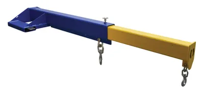 Vestil Steel Economy Telescoping Lift Boom 30 In Fork Pocket Center 8,000 Lb. Capacity Blue and Yellow
