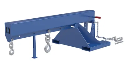 Vestil Steel Orbit Non Telescoping Lift Boom 30 In. Fork Pocket Center 8,000 Lb. Capacity Blue
