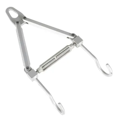 Vestil Steel Double Hook Hoist Attachment 250 Lb. Capacity Gray