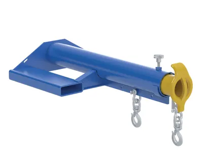 Vestil Steel Shorty Telescoping Lift Boom 24 In. Fork Pocket Center 6,000 Lb. Capacity Blue