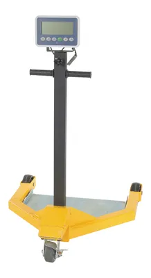 Vestil LO-DC-SCL low-profile drum caddies with bung wrench handle shown from an alternate angle