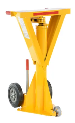 Vestil Steel Beam Trailer Stabilizing Ratchet Jack 27-7/16 In. x 23-7/8 In. x 41 In. 100,000 Lb. Static Capacity Yellow