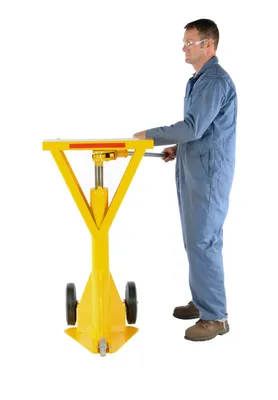 Vestil LO-J-BEAM trailer stabilizing jack shown from an alternate angle