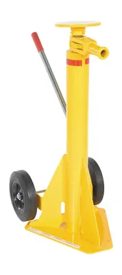 Vestil Steel Trailer Stabilizing Ratchet Jack 26-5/8 In. x 17-5/8 In. x 39 In. 100,000 Lb. Static Capacity Yellow