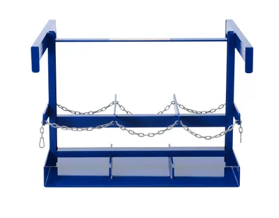 Vestil LP-170 fork truck lp tank caddy shown from an alternate angle
