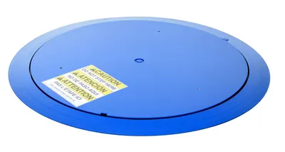 Vestil LP-4000T-45 thin spin shown from an alternate angle