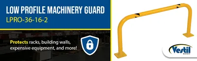 Vestil LPRO-36-16-2 low profile machinery guard feature highlights