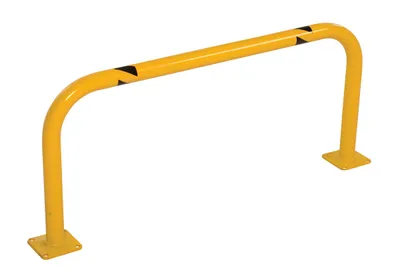 Vestil Steel Low Profile Rack Guard Bollard 36 In. Length Yellow