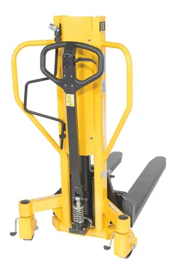 Vestil LTT-2145 lift & tilt high lift pallet truck shown from an alternate angle