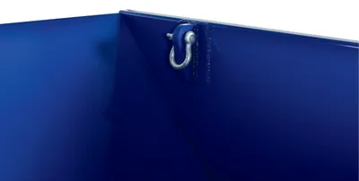 Vestil Factory Installed Welded Steel Lifting Lugs 3 In. x 6 In. x 8 In. Quantity 4 For D Style, H Style & R-Style Hoppers Blue