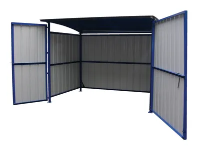 Vestil MDS-96-DR multi-duty storage building shown from an alternate angle