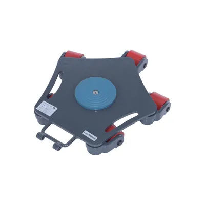 Vestil Steel Multi Direction Machinery Skate Without Handle 18 In. Length x 17-1/2 In. Width x 4-7/16 In. Height 8,800 Lb. Capacity Blue and Gray