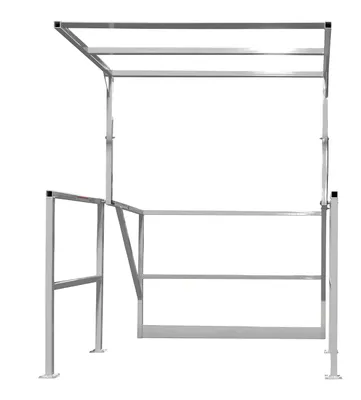 Vestil Aluminum Mezzanine Safety Gate 56 In. Width Silver
