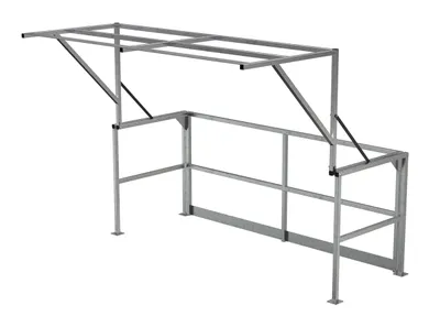Vestil Stainless Steel Mezzanine Safety Double Wide Gate 79-5/16 In. x 108-1/2 In. x 80-1/16 In. Silver