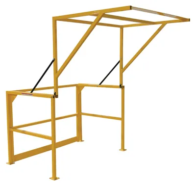 Vestil Steel Mezzanine Safety Gate 79-5/16 In. x 68-1/2 In. x 80-1/16 In. Yellow