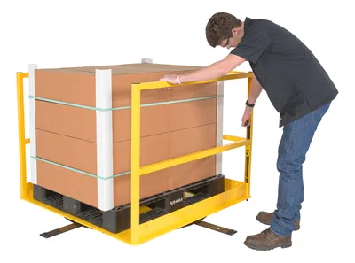 Vestil MEZZ-R5-4848 rotating mezzanine safety gate system shown from an alternate angle