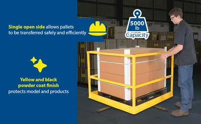Vestil MEZZ-R5-4848 rotating mezzanine safety gate system feature highlights