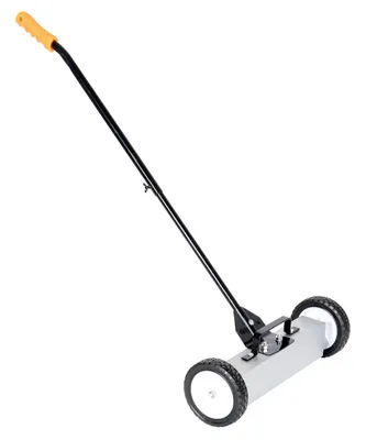 Vestil Aluminum Magnetic Sweeper Handle Release 32 In. x 23 In. x 31 In. 30 Lb. Capacity Silver