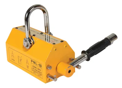 Vestil Steel and Neodymium Magnetic Lifter 10-3/8 In. x 6-5/8 In. x 6-5/8 In. 2,200 Lb. Capacity Yellow