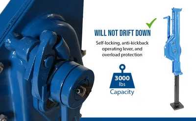 Vestil MMJ-3 mechanical machinery jack feature highlights