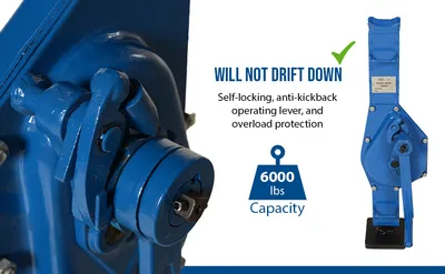 Vestil MMJ-6 mechanical machinery jack feature highlights