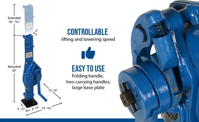 Vestil MMJ-6 mechanical machinery jack feature highlights