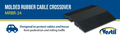 Vestil MRBR-24 molded rubber hose & cable crossover feature highlights