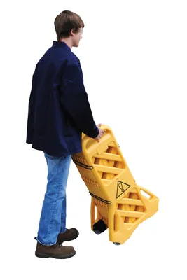 Vestil MSB-138 mobile safety barrier shown from an alternate angle