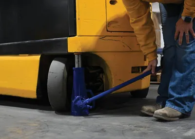 Vestil MSJ-20 mechanical screw jack shown from an alternate angle