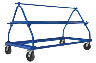 Vestil Steel Shrink Wrap Roll Cart 80 In. x 40-15/16 In. x 46-13/16 In. 450 Capacity Blue